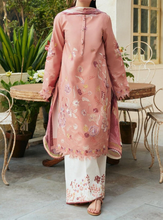 Grace S684- Embroidered 3pc lawn dress with Digital Printed Munar dupatta.