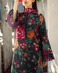 Grace W461-Printed 3pc karandi Dress With Printed karandi Shawl.