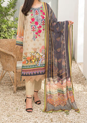 Grace S1087-Embroidered 3pc Lawn dress with Printed Chiffon Dupatta.