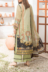 Grace S1094-Embroidered 3pc Lawn dress with Printed Chiffon Dupatta.