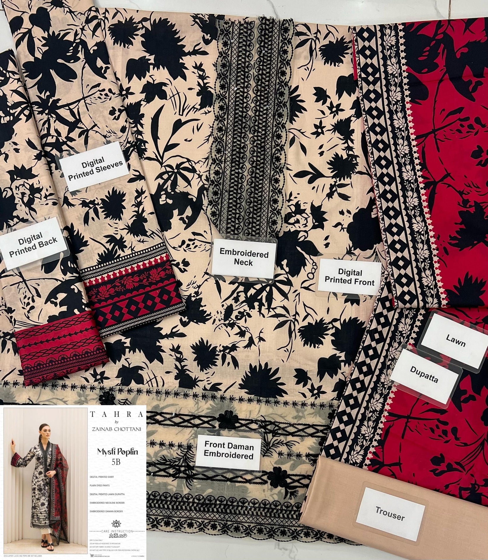 Grace S1104-Printed & Embroidered 3pc Lawn dress with Digital Printed Lawn Dupatta.