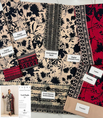 Grace S1104-Printed & Embroidered 3pc Lawn dress with Digital Printed Lawn Dupatta.