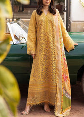 Grace S1115-Embroidered 3pc CHIKANKARI Lawn dress with Printed Munar Dupatta.