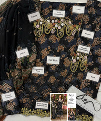 Grace S1135-Printed & Embroidered 3pc Lawn dress with Printed Chiffon Dupatta.