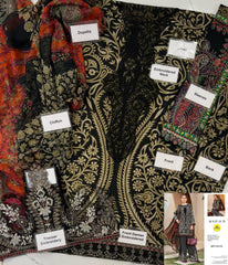 Grace S1167-Printed & Embroidered 3pc Lawn dress with Printed Chiffon Dupatta.