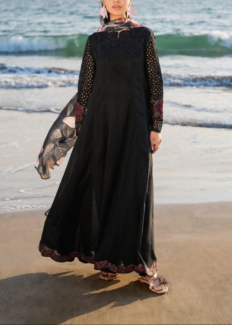 Grace S1181-Embroidered 3pc CHIKANKARI Lawn Dress With Printed Munar Dupatta.