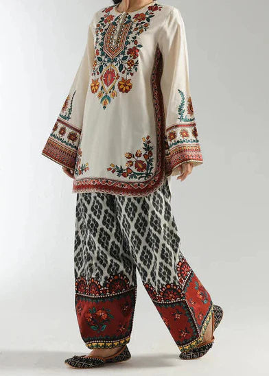 Grace W963- Digital Printed 2pc Karandi Dress.