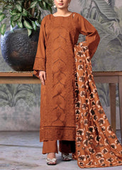 Grace S1196-Embroidered 3pc CHICKANKARI Lawn Dress With Printed Munar Dupatta.