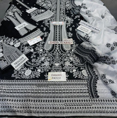 Grace S1147-Embroidered 3pc Lawn Dress With Embroidered munar Net Dupatta.