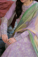 Grace S1163-Embroidered 3pc Lawn Dress With Printed Munar Dupatta.