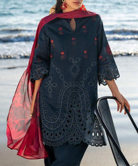 Grace S1158-Embroidered 3pc CHIKANKARI Lawn Dress With Printed Munar Dupatta.