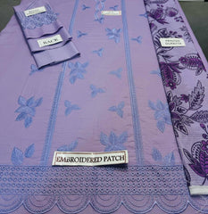 Grace S1162-Embroidered 3pc  Chikankari Lawn Dress With Printed Munar Dupatta.