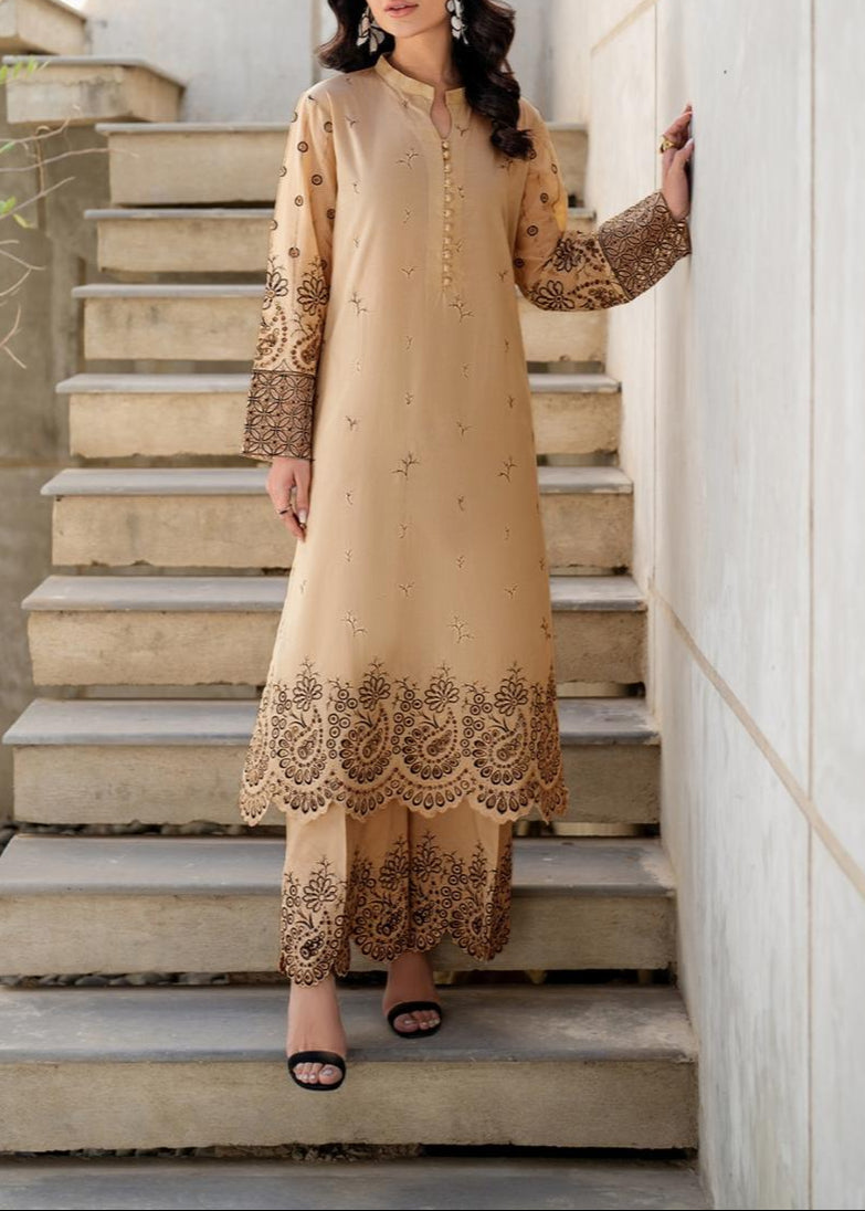Grace S1208-Embroidered 2pc CHIKANKARI Lawn Dress