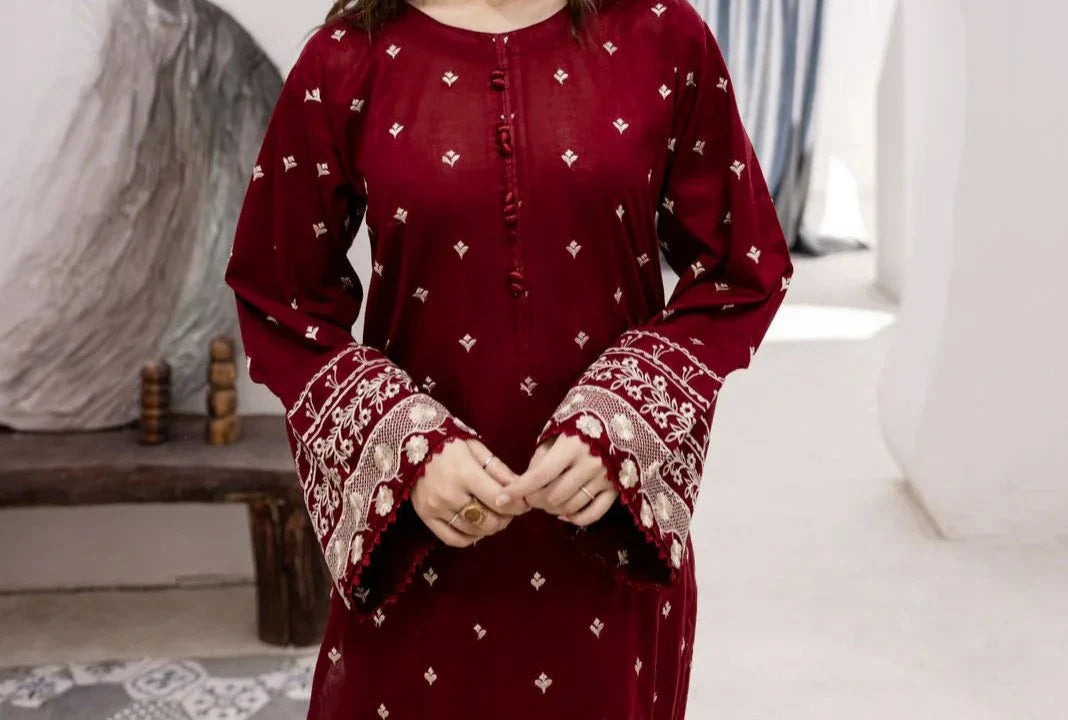 Grace W688- Embroidered 2pc Marina dress.