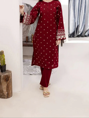 Grace Z(S1217)- Stitched Embroidered 2pc Lawn Dress