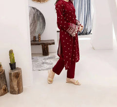 Grace W688- Embroidered 2pc Marina dress.