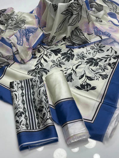 Grace W728 - Digital Printed 3pc Silk dress With Digital Printed Silk dupatta.