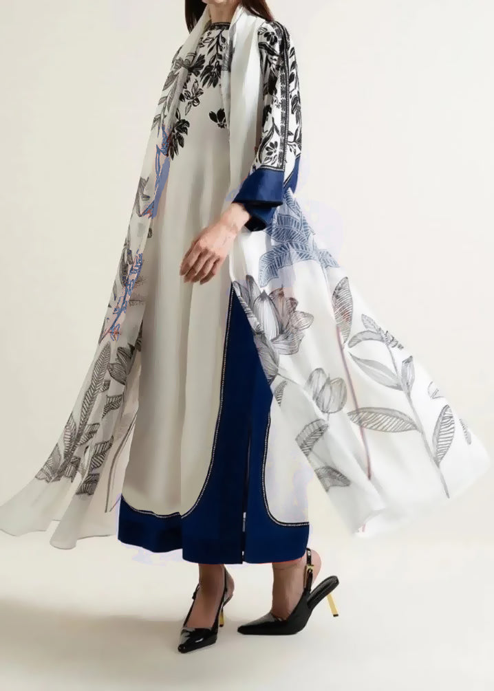 Grace W728 - Digital Printed 3pc Silk dress With Digital Printed Silk dupatta.