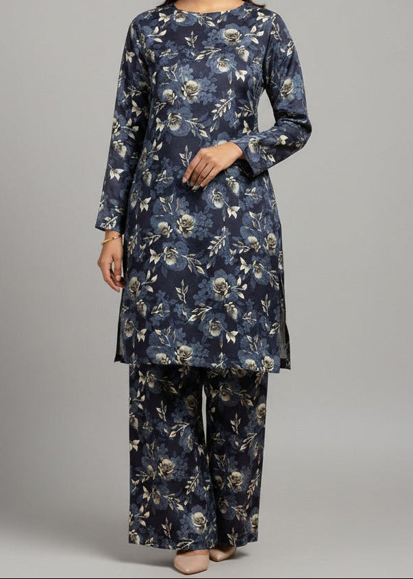 Grace W794-Digital Printed 2pc Linen Dress.