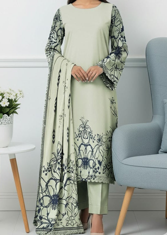 Grace W791 - Digital Printed 3pc Silk dress With Digital Printed Silk dupatta.