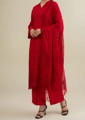 Grace W852-Embroidered 3pc Chikankari Marina Dress With Embroidered  Chikankari Chiffon Dupatta.