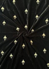 Sarinnah Premium D85-Embroided Fine quality Velvet shawl.