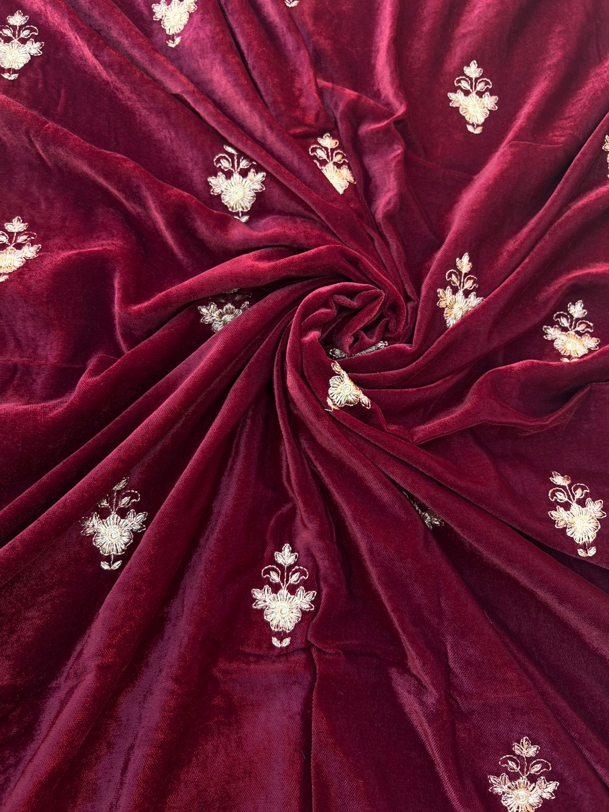 Sarinnah Premium 86-Embroided Fine quality Velvet shawl.