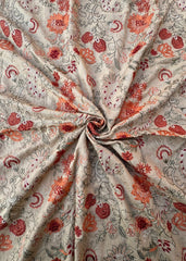 Sarinnah D77-Embroidered Karandi Beige Shawl