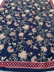 Sarinnah Premium D30-Luxury Formal Heavy Embroidered Karandi Shawl.