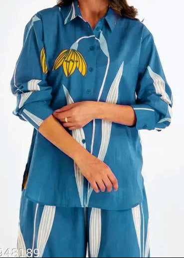 Grace W947- Digital Printed 2pc Karandi Dress.