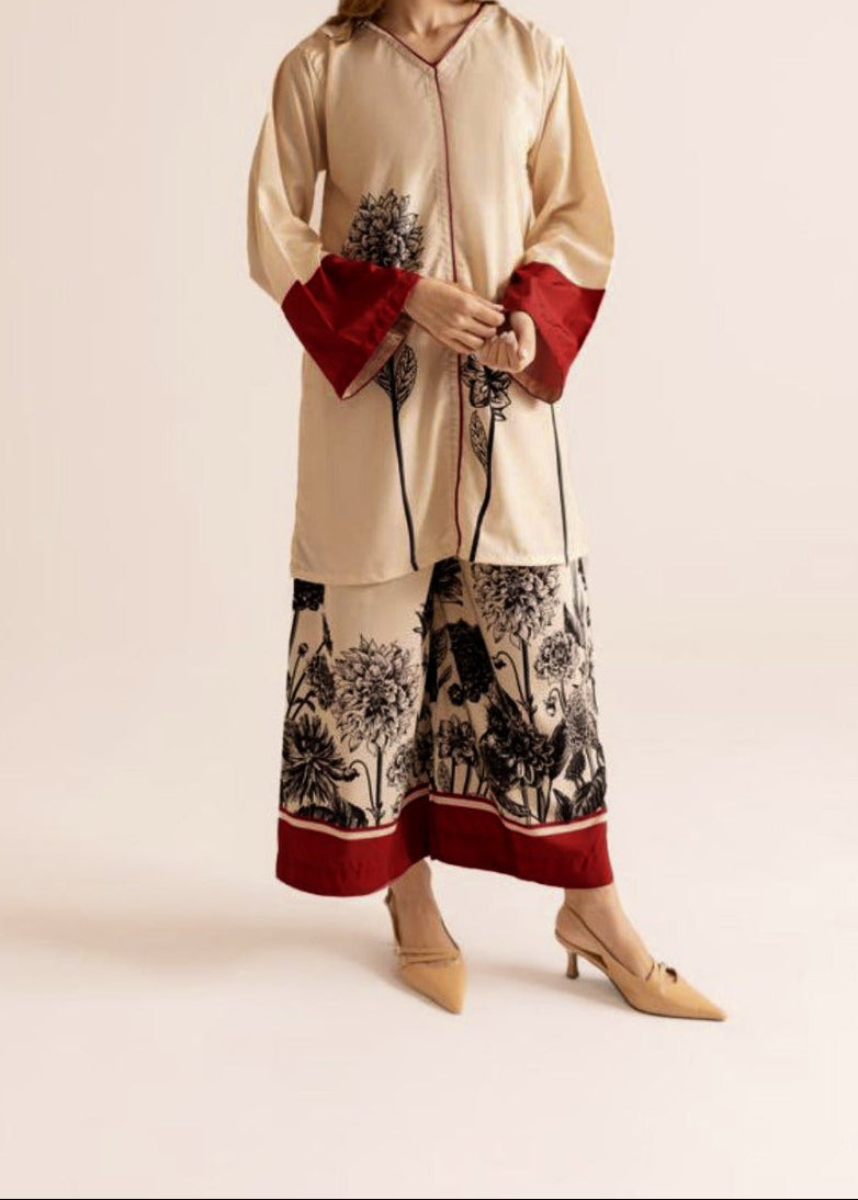 CS-103 NOURA- STITCHED 2PC PRINTED CO-ORD SET.