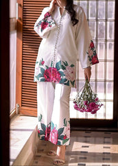 CS-106 ROSE- STITCHED 2PC PRINTED CO-ORD SET.