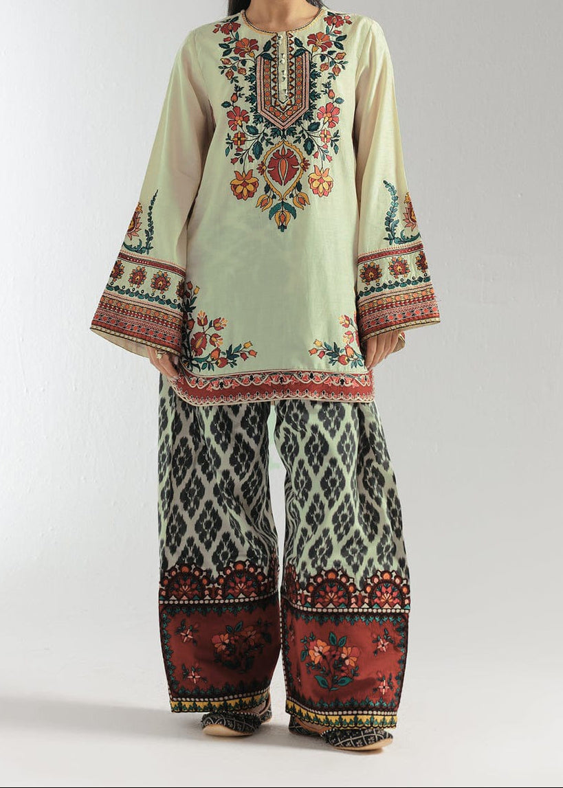 CS-110 LAVINA- STITCHED 2PC PRINTED CO-ORD SET.