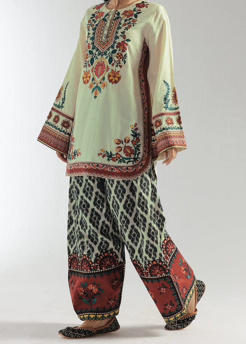 CS-110 LAVINA- STITCHED 2PC PRINTED CO-ORD SET.