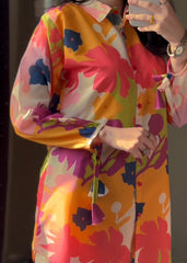 CS-111 AZURE- STITCHED 2PC PRINTED CO-ORD SET.