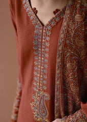 Grace Z-(S1305)- Stitched Embroidered 3pc Lawn Dress With Embroidered Lawn Dupatta.