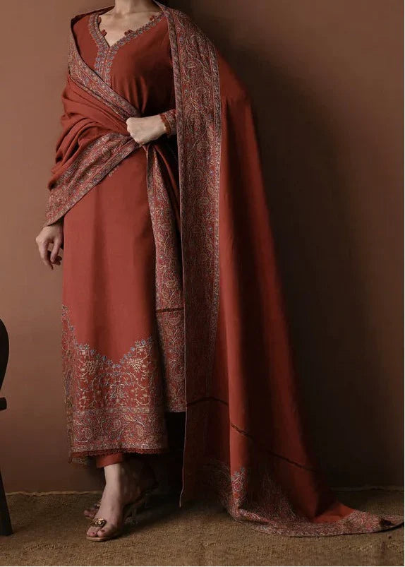 Grace Z-(S1305)- Stitched Embroidered 3pc Lawn Dress With Embroidered Lawn Dupatta.