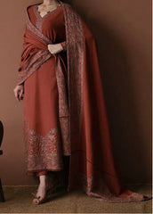 Grace Z-(S1305)- Stitched Embroidered 3pc Lawn Dress With Embroidered Lawn Dupatta.