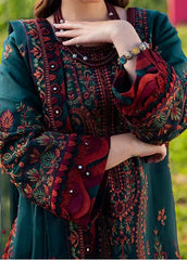 Grace Z-(S1314) - Stitched Embroidered 3pc Lawn Dress With Embroidered Chiffon Dupatta.
