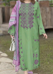Grace S1295-Embroidered 3pc Lawn Dress With Printed Lawn Dupatta.