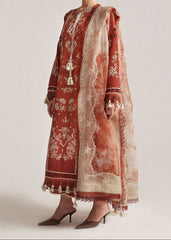 Grace S1330-Embroidered 3pc Lawn Dress With Printed Lawn Dupatta.