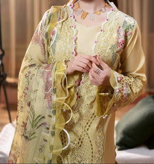 Grace S1384 - Embroidered 3pc CHIKANKARI Lawn Dress With Printed Lawn Dupatta.