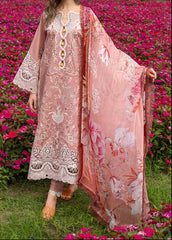 Grace S1379 - Embroidered 3pc Lawn Dress With Printed Lawn Dupatta.