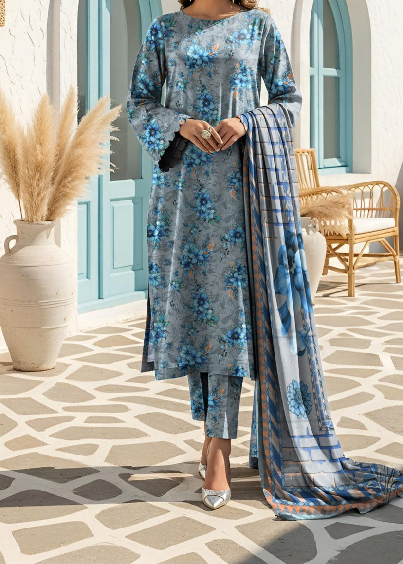 Grace S1416- Digital Printed 3pc Lawn Dress With Printed Lawn Dupatta.