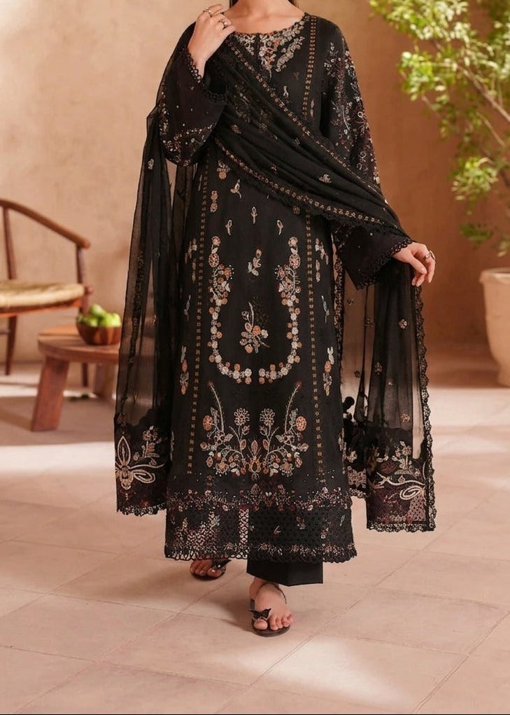 Grace S1403 - Embroidered 3pc Lawn Dress With Embroidered Chiffon Dupatta.