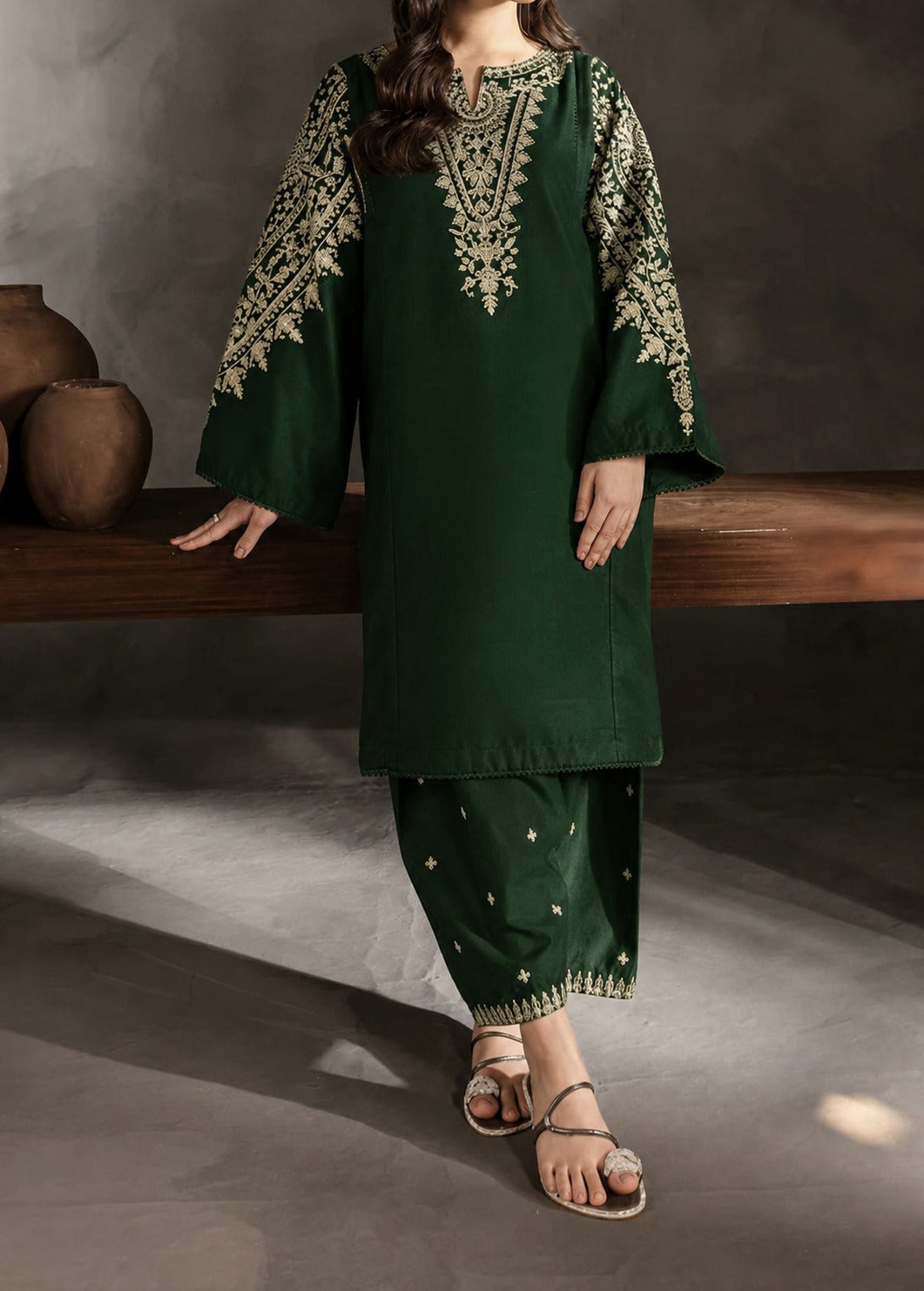 Grace S1467 -Embroidered 2pc lawn dress.