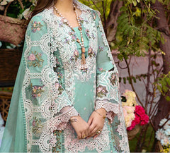 Grace S1484 - Embroidered 3pc Lawn Dress With Embroidered Khadi Net Dupatta.