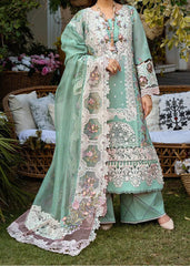 Grace S1484 - Embroidered 3pc Lawn Dress With Embroidered Khadi Net Dupatta.