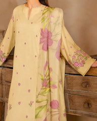 Grace S1492-Embroidered 3pc Lawn Dress With Printed Lawn Dupatta.