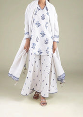 Grace S1485-Embroidered 3pc Lawn Dress With Printed Lawn Dupatta.